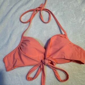 Victoria Secret Wrap Halter Coral Bikini Top